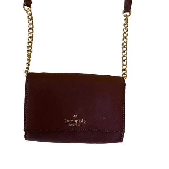 kate spade Handbags - Kate Spade Cedar Street Cami Chain Strap Maroon Leather Crossbody Bag
